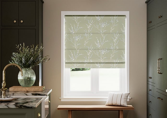Laura Ashley Pussy Willow, Moss Green - Roman Blind - Image 3